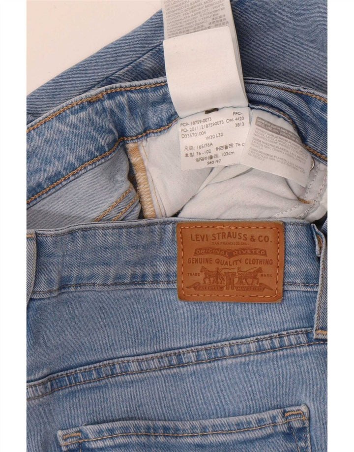 Levi's Damen 725 High Rise Bootcut Jeans W30 L32 Blau Lyocell