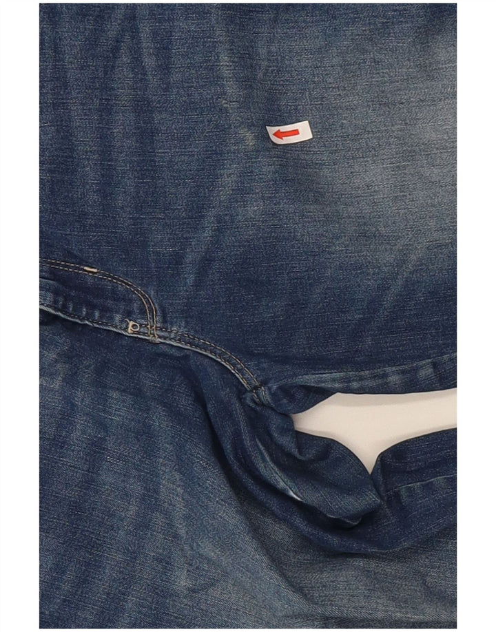 Guess Damen Mid Rise Straight Jeans W31 L31 Blaue Baumwolle