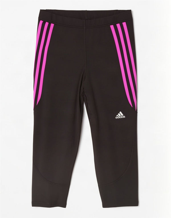 Adidas Damen Capri-Leggings UK 12/14 Mittelschwarzes Polyester