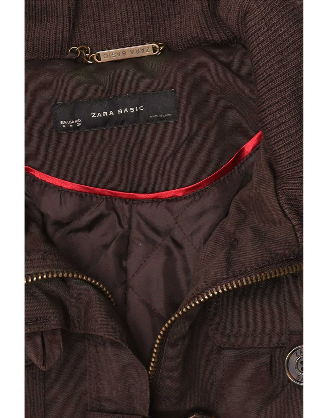 Zara Damen Mantel UK 12 Mittelbraun