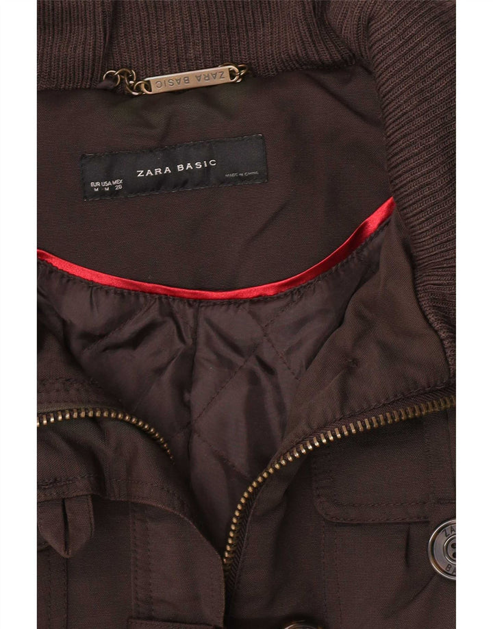 Zara Damen Mantel UK 12 Mittelbraun