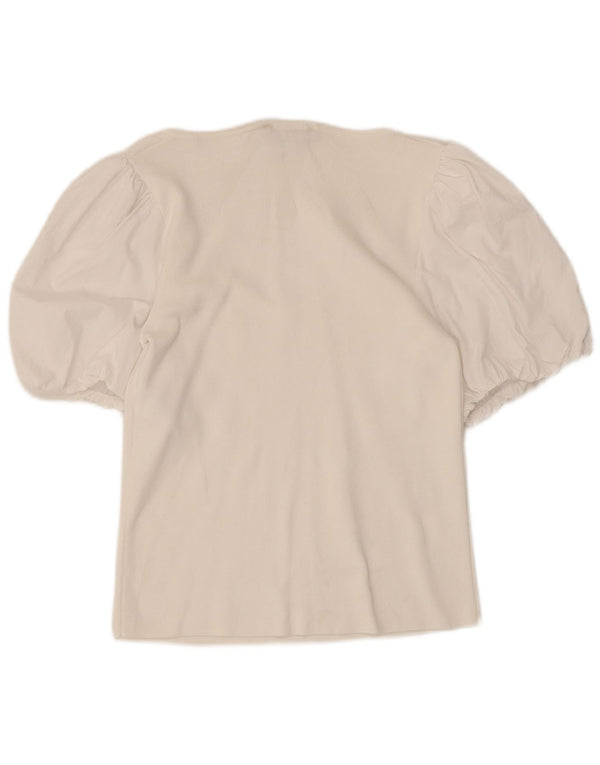 MINT VELVET Damen Blusentop UK 12 Mittelweiß Modal