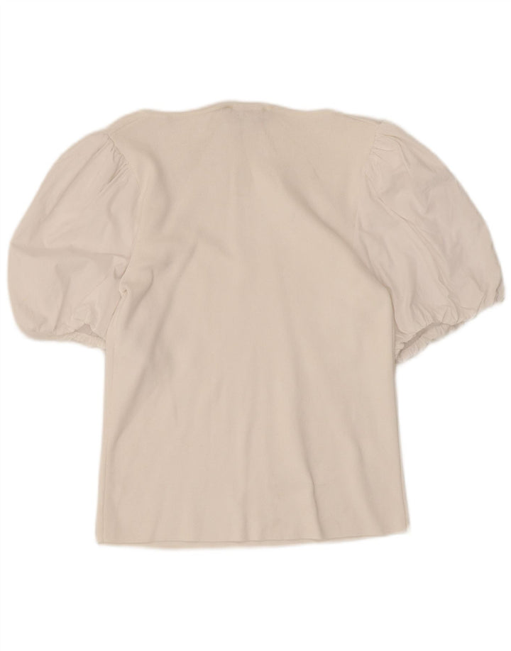 MINT VELVET Damen Blusentop UK 12 Mittelweiß Modal
