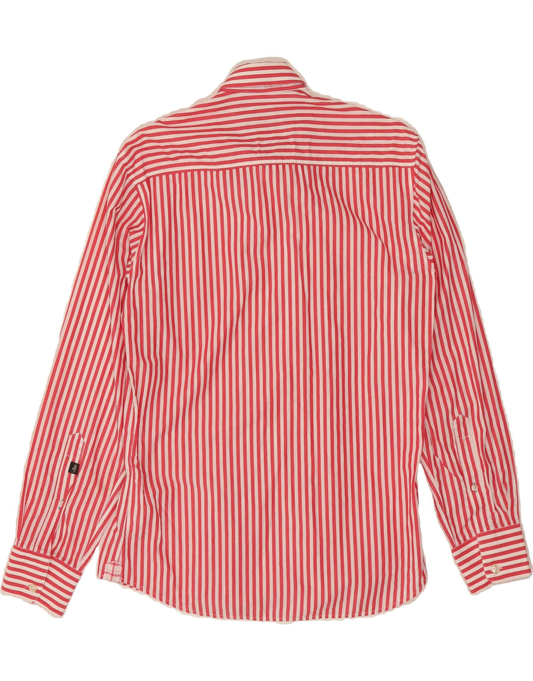 MARLBORO CLASSICS Mens Slim Fit Shirt Small Red Striped Cotton Vintage Marlboro Classics and Second-Hand Marlboro Classics from Messina Hembry 