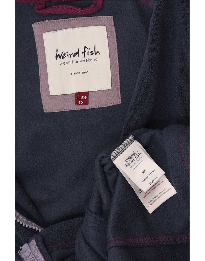 Weird Fish Damen Fleecejacke UK 12 Medium Marineblau Polyester