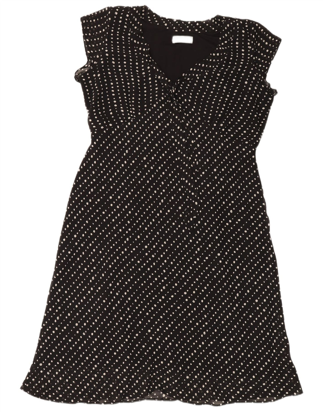 Wallis Damen-A-Linien-Kleid, UK 20 2XL, schwarz gepunktetes Polyester