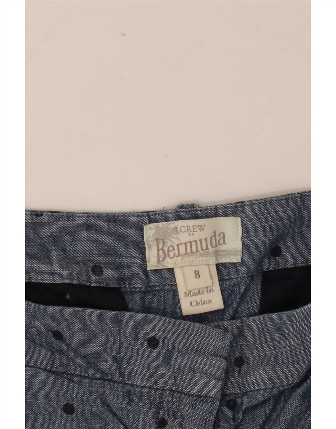 J. CREW Damen Bermudashorts US 8 Medium W32 Marineblau gepunktet