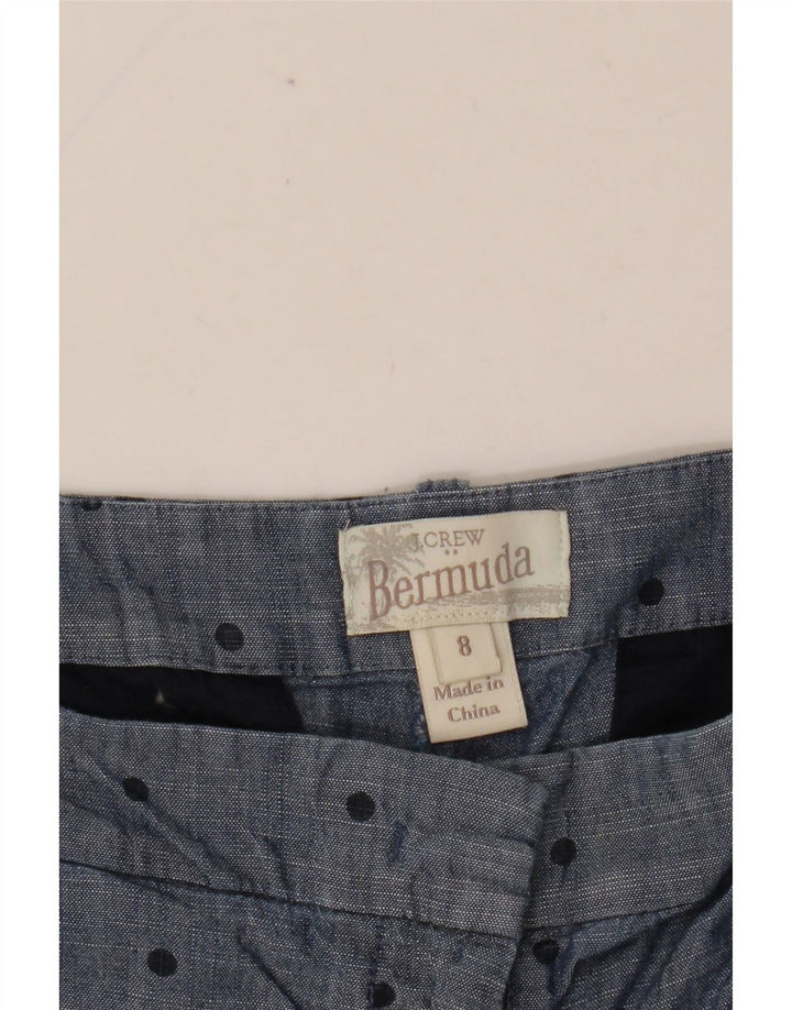 J. CREW Damen Bermudashorts US 8 Medium W32 Marineblau gepunktet
