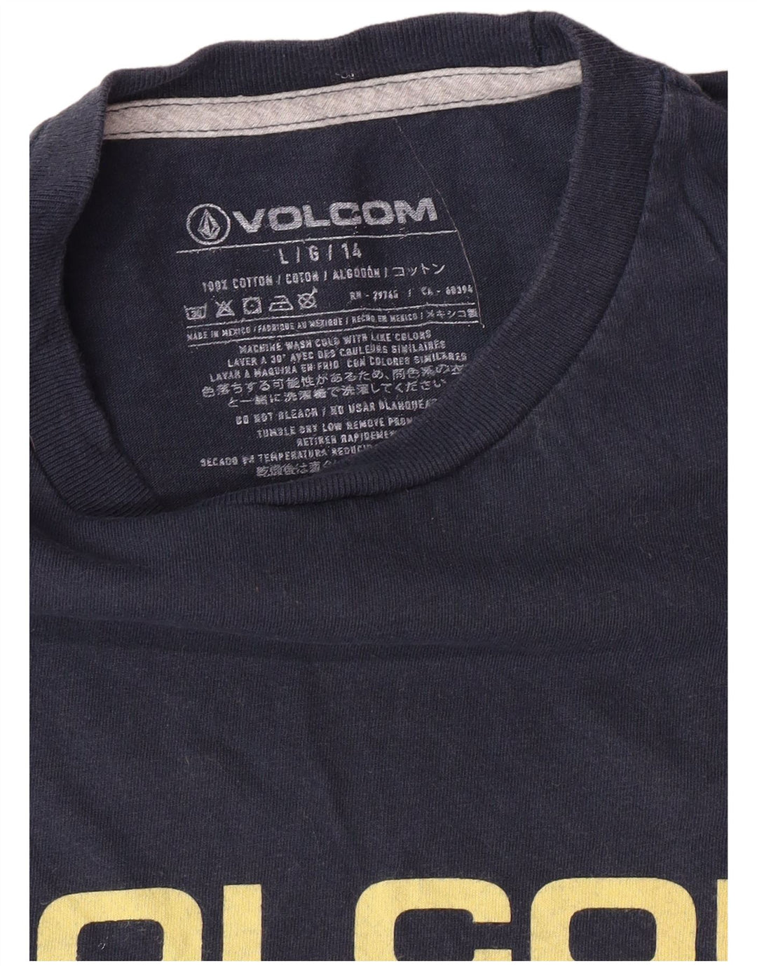 VOLCOM Herren-T-Shirt mit Grafik, groß, marineblau, Baumwolle