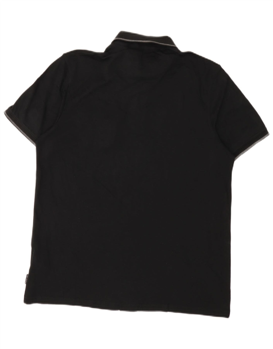 Ted Baker Herren-Poloshirt, Größe 3, mittelgroß, schwarze Baumwolle