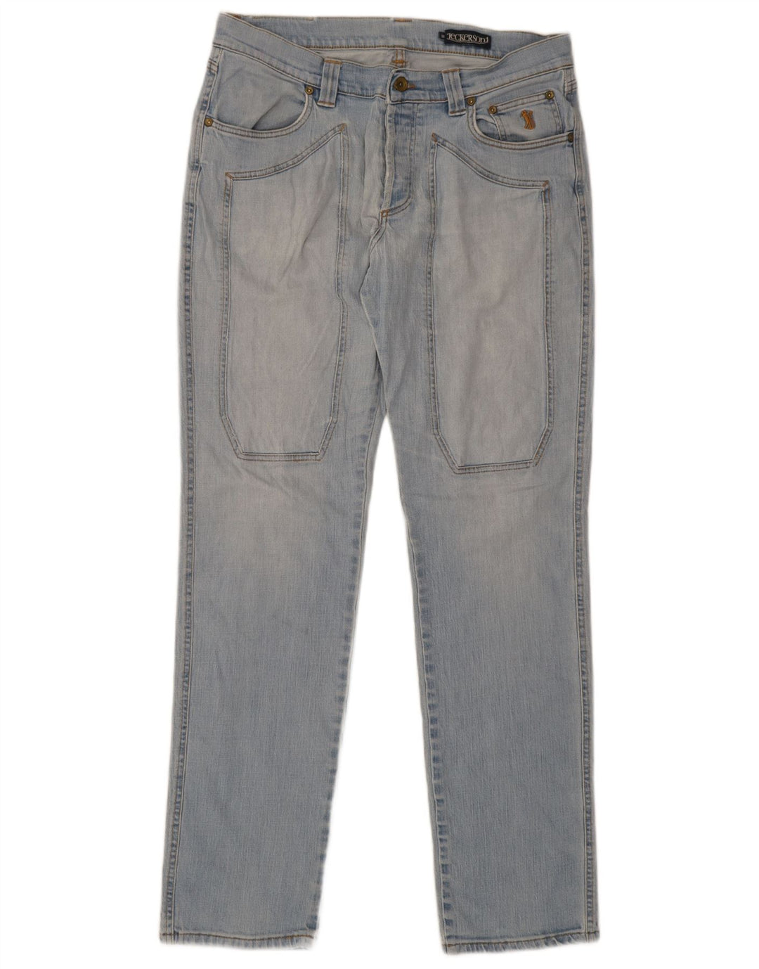 Jeckerson Herren Straight Jeans W36 L32 Blaue Baumwolle