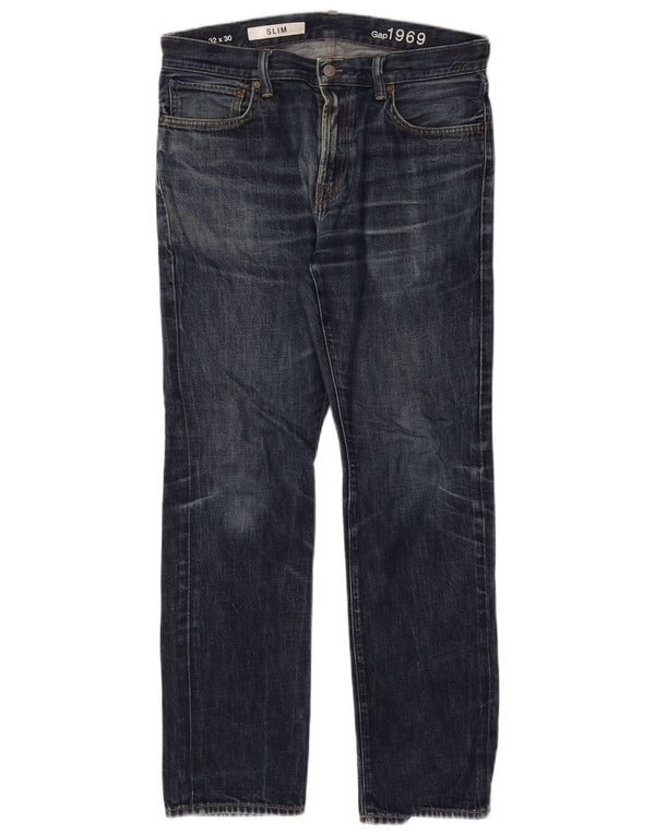 Gap Mens Slim Jeans W32 L30 Blue Cotton