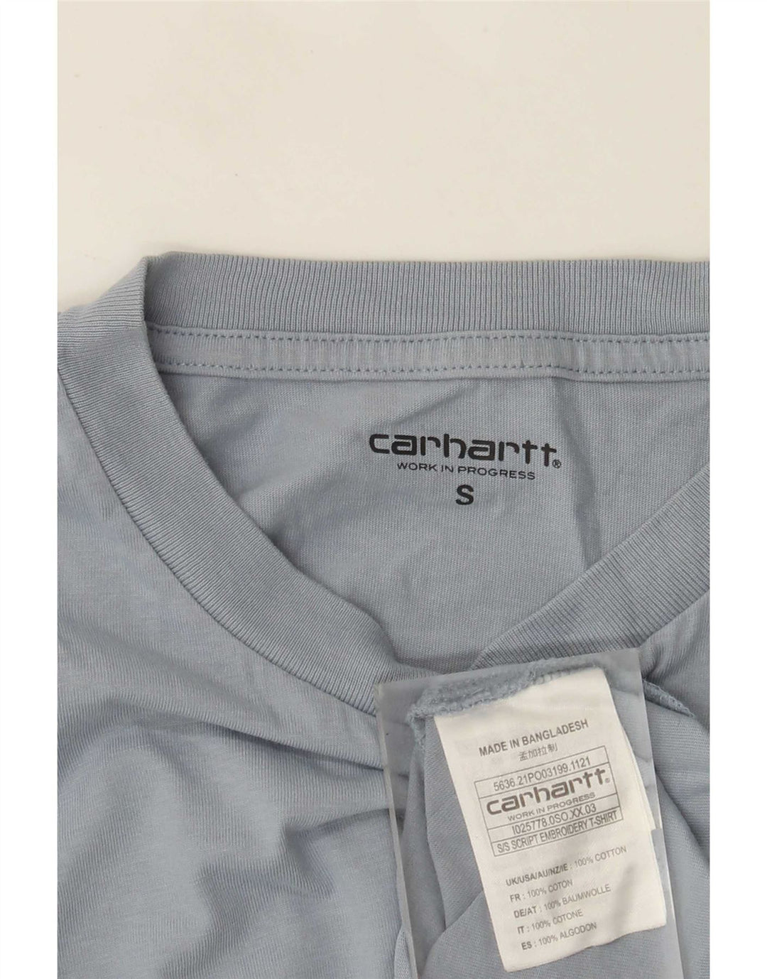 Carhartt Herren T-Shirt Top Small Blau Baumwolle