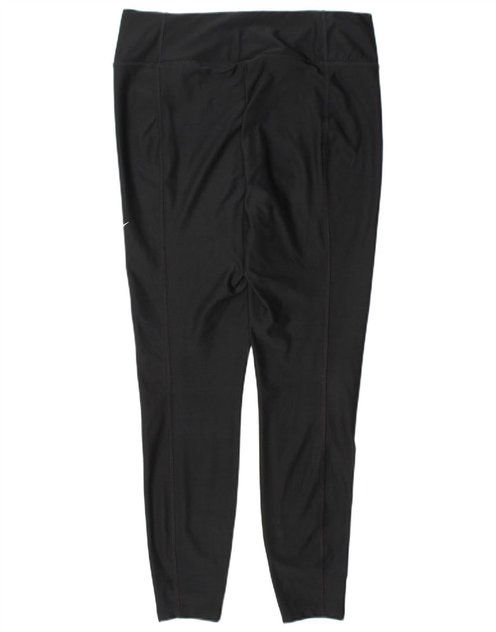 NIKE Damen Dri Fit Leggings UK 14 Large Schwarz Polyester