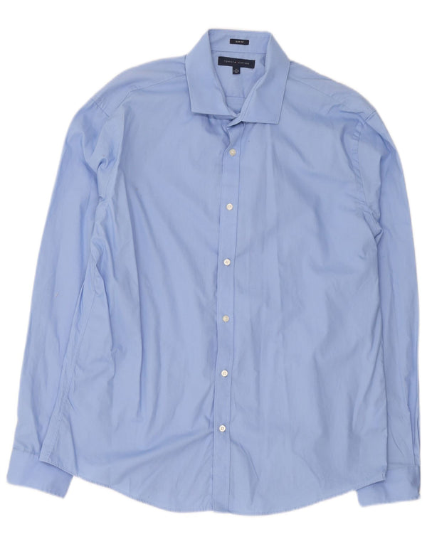 Tommy Hilfiger Herren Slim Fit Hemd Größe 17 XL Blau