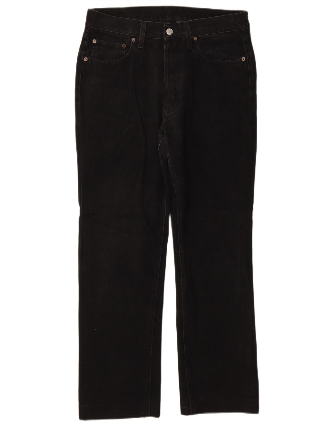 Replay Herren Straight Jeans W34 L28 Schwarze Baumwolle