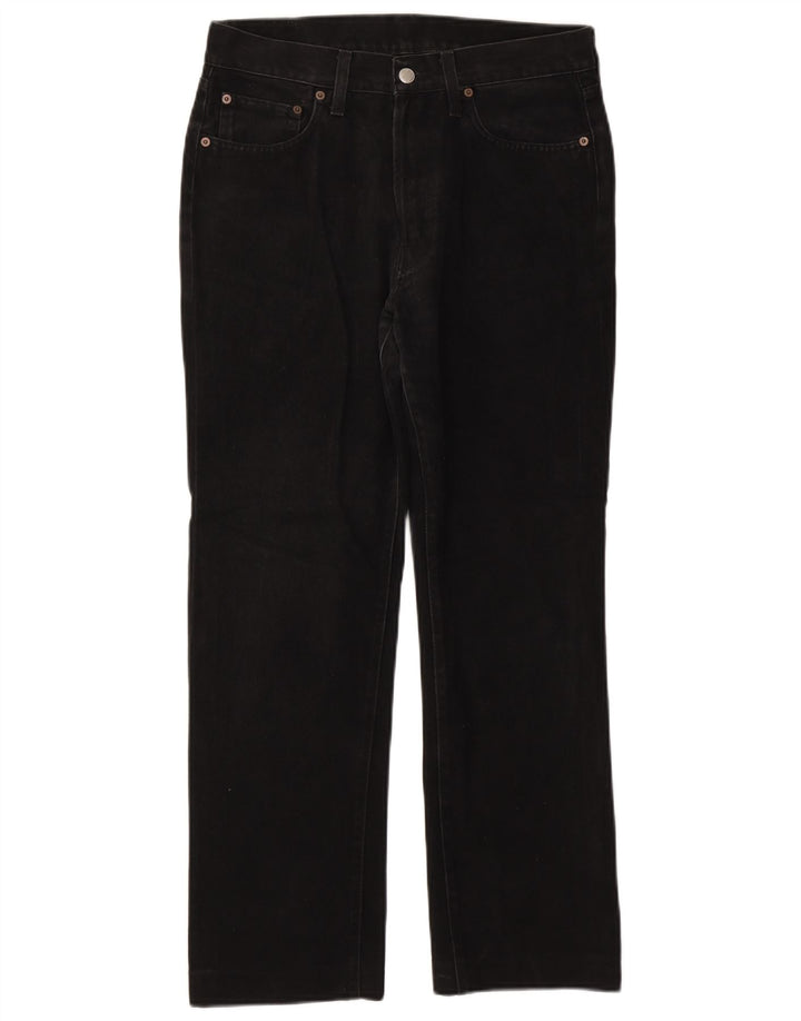 Replay Herren Straight Jeans W34 L28 Schwarze Baumwolle