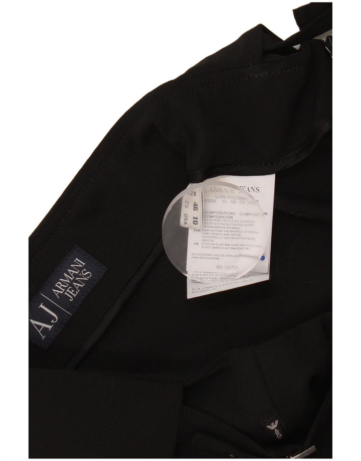 Armani Damen Minirock US 10 Large W34 Schwarz Polyester