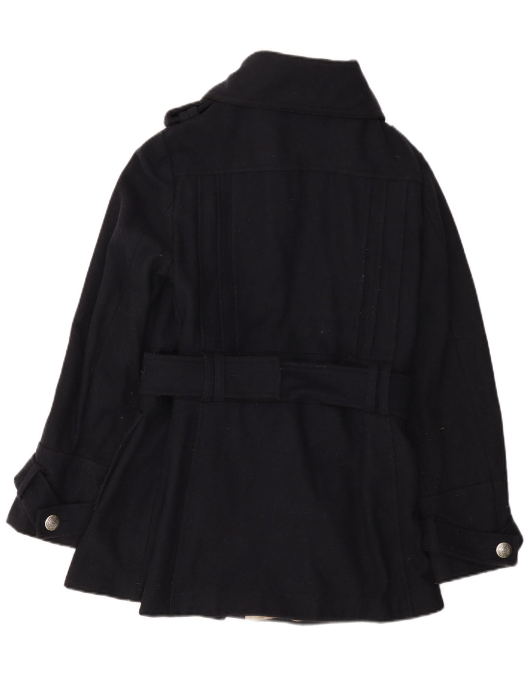 Topshop Damenmantel UK 14 Mittelmarineblaue Wolle