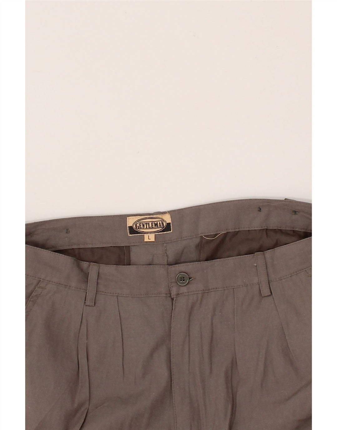 VINTAGE Mens Pegged Casual Shorts Large W34  Grey Polyester Vintage Vintage and Second-Hand Vintage from Messina Hembry 