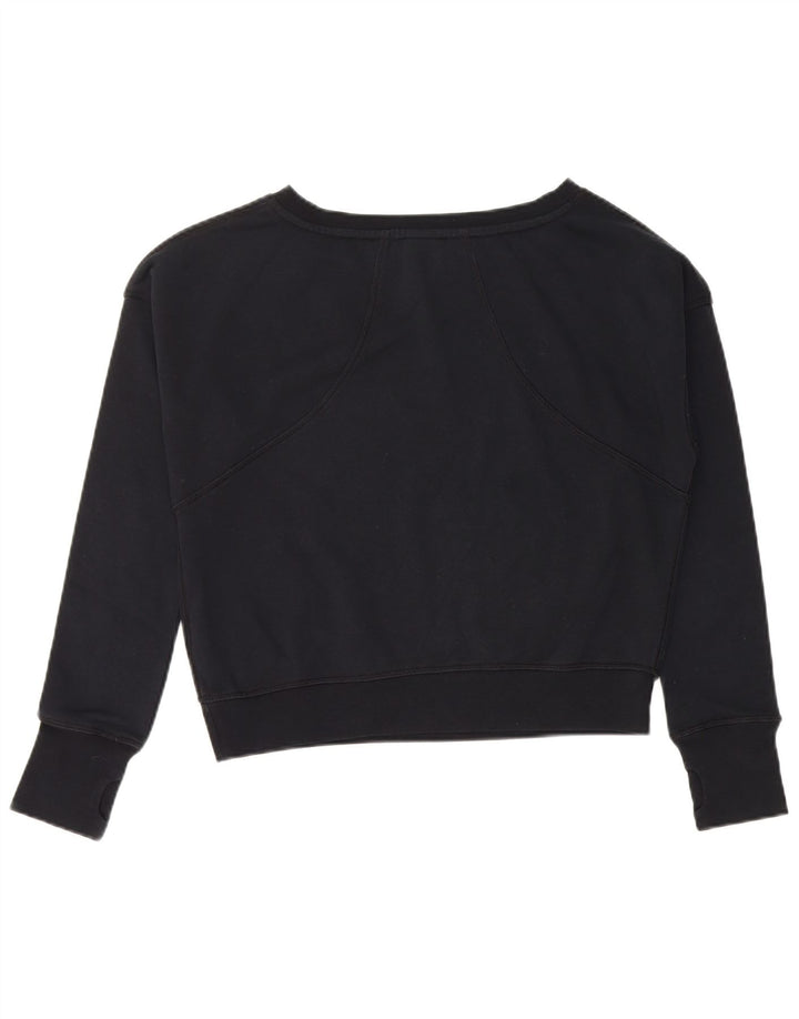 NIKE Crop Graphic Sweatshirt für Mädchen, 13–14 Jahre, XL, schwarze Baumwolle