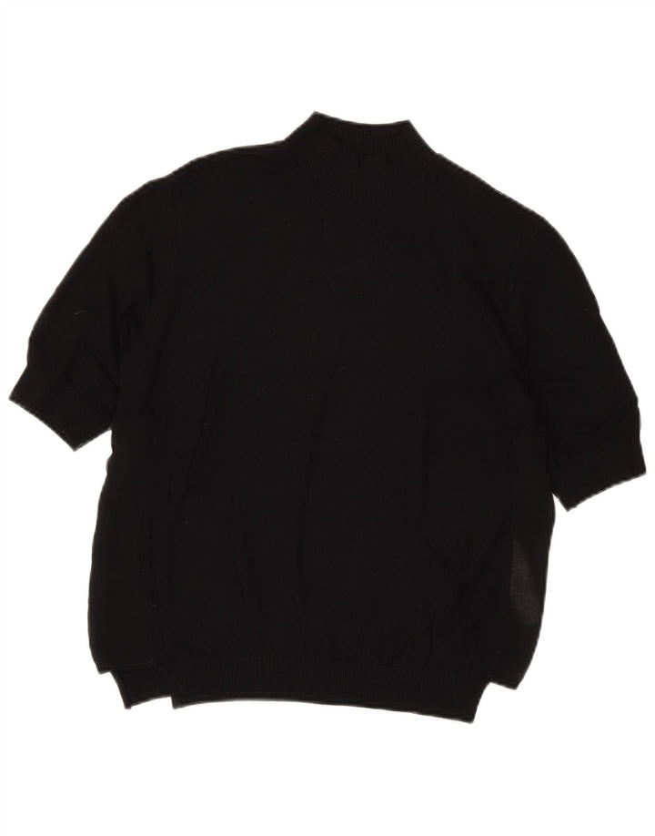 Kurzärmliger Pullover mit Rollkragen für Damen von Zara, Gr. 14, mittelschwarz