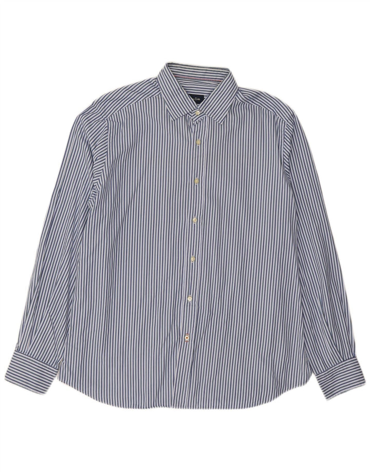Massimo Dutti Herrenhemd XL Blauer Nadelstreifen