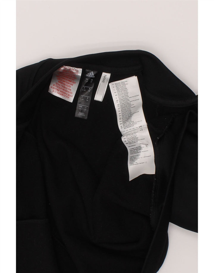 Adidas Jungen-Trainingsanzug-Top-Jacke, 2–3 Jahre, schwarzes Colourblock-Polyester