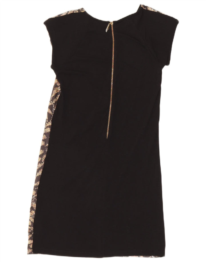 Ted Baker Damen Etuikleid Größe 0 2XS Schwarz geblümtes Polyester