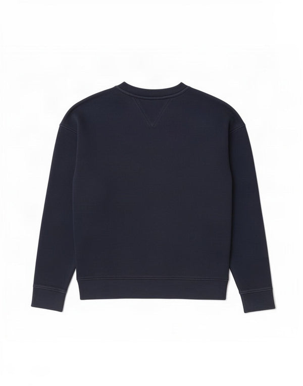 Tommy Hilfiger übergroßer Damen-Sweatshirt-Pullover, Gr. 6, XS, Marineblau, Baumwolle