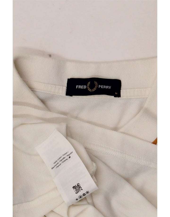 Fred Perry Herren-Poloshirt aus mittelweißer Baumwolle