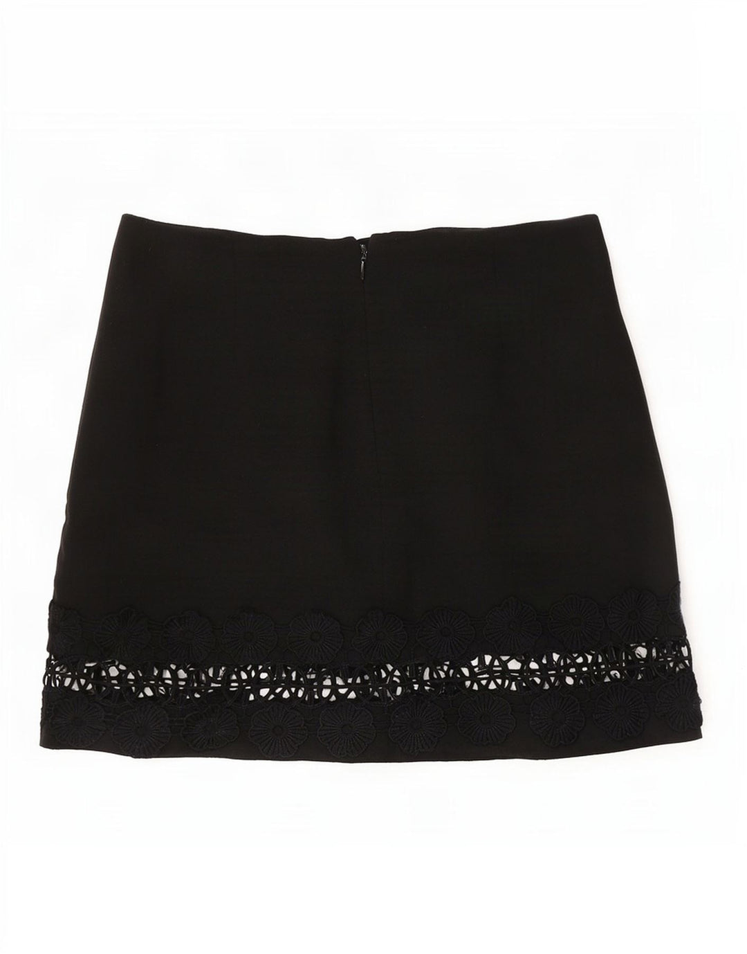 Topshop Damen Minirock UK 12 Medium W30 Schwarz geblümtes Polyester