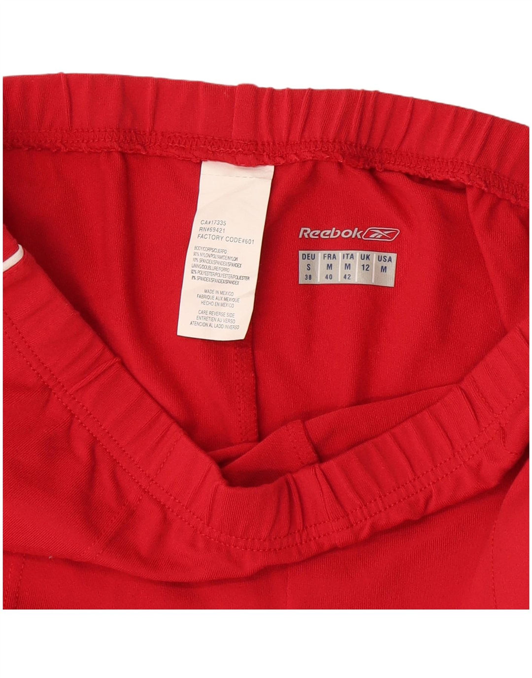 Reebok Damen Trainingshose UK 12 Mittelrotes Nylon