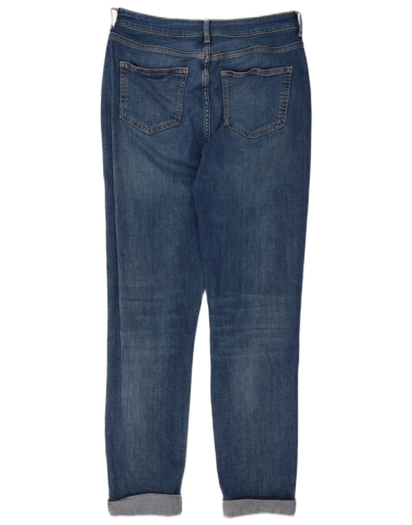 M&Co Damen Distressed Slim Jeans UK 12 Medium W28 L28 Blau