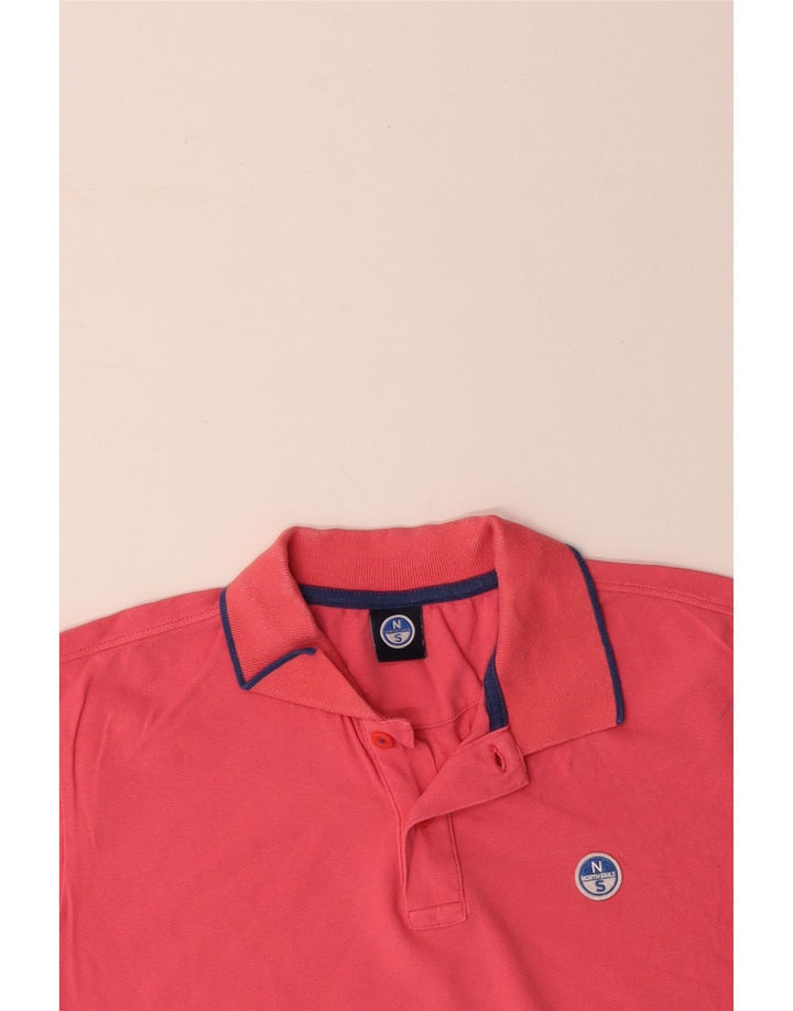 NORTH SAILS Herren-Poloshirt aus mittelroter Baumwolle