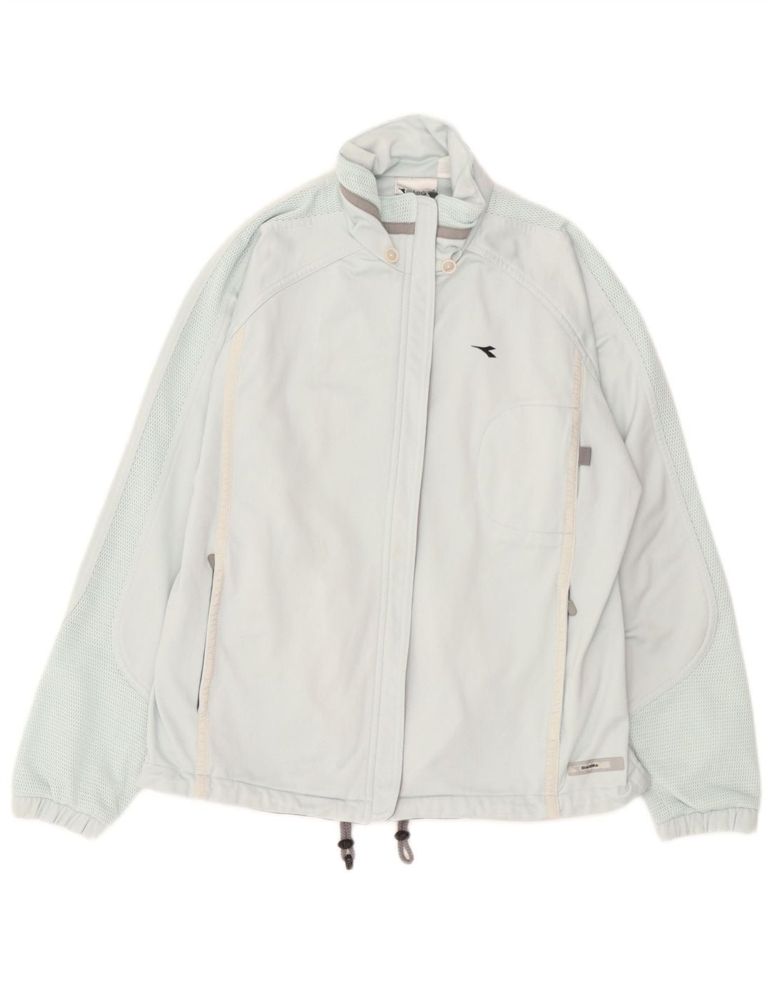 Diadora Damen-Trainingsanzug-Oberteil, Jacke, Größe S, UK 36, Blau, Polyester