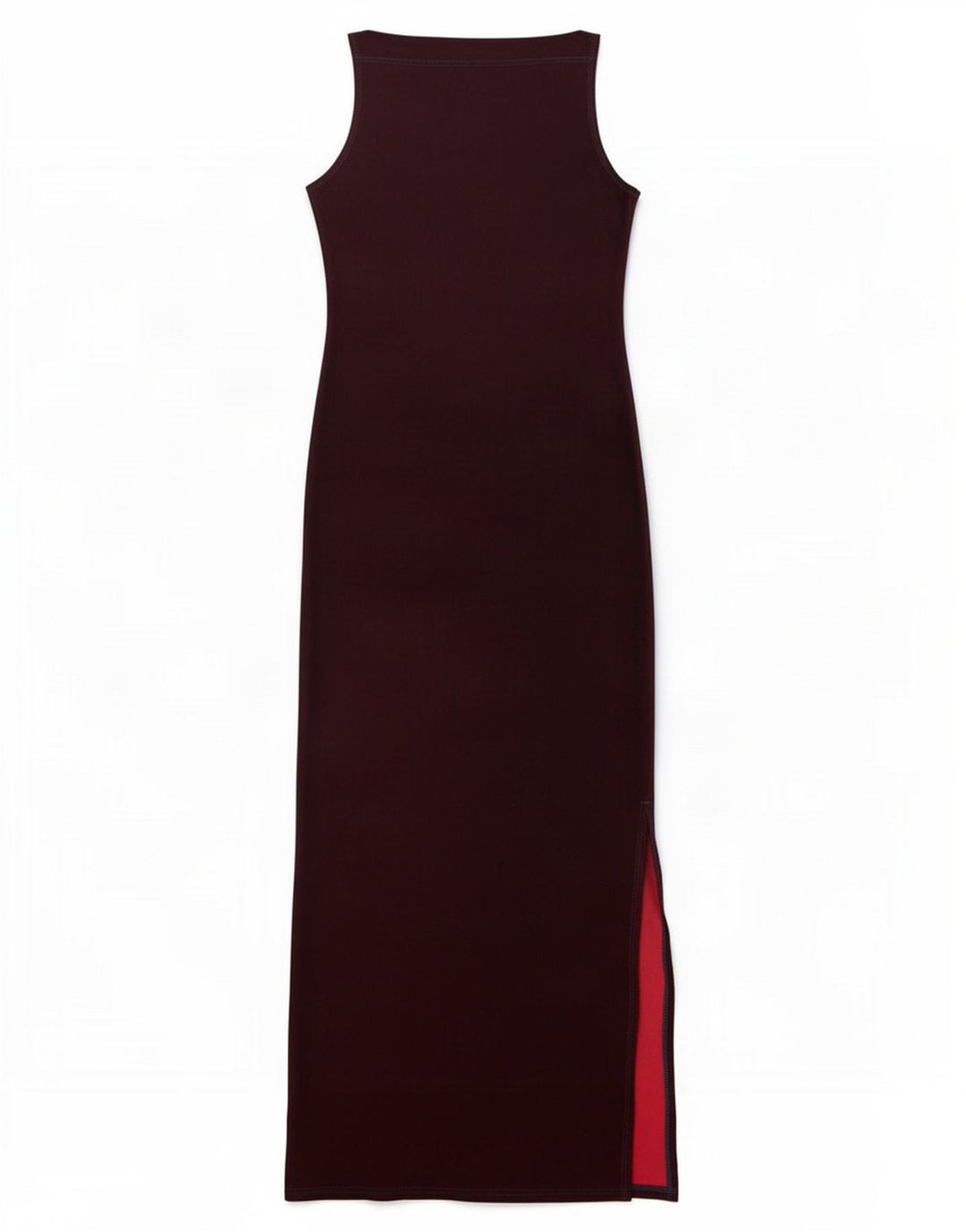 CLOCK HOUSE Damen Ärmelloses Maxikleid UK 12 Mittelrotes Polyester