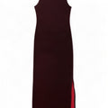 CLOCK HOUSE Damen Ärmelloses Maxikleid UK 12 Mittelrotes Polyester