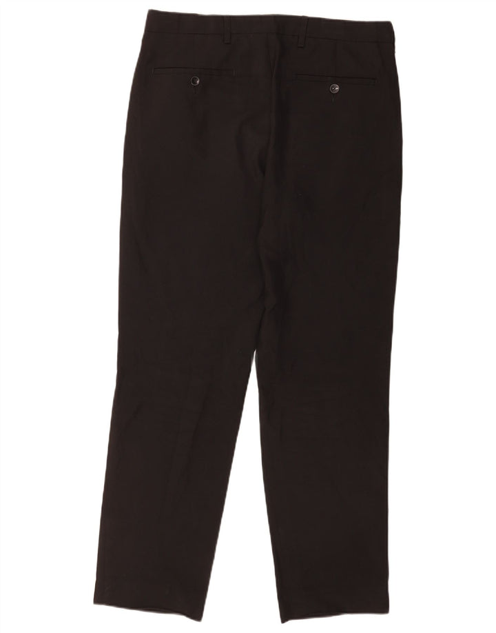 Marks & Spencer Herren-Chinohose mit normaler Passform, W32, L31, schwarzes Polyester
