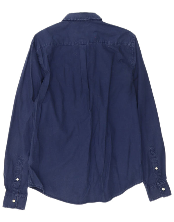 Superdry Herren-Hemd aus Baumwolle in mittlerem Marineblau
