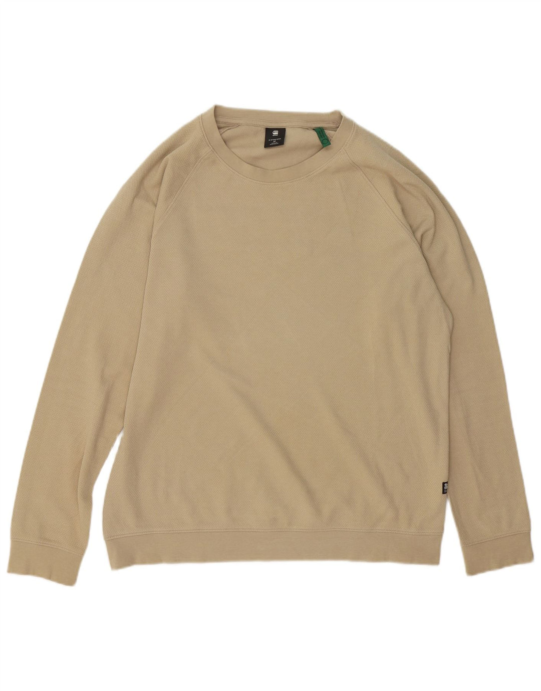 G-STAR Herren-Sweatshirt-Pullover, mittelbeige Baumwolle
