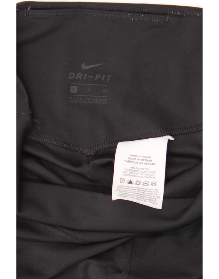 Nike Womens Graphic Leggings UK 10 Small Schwarz Polyester