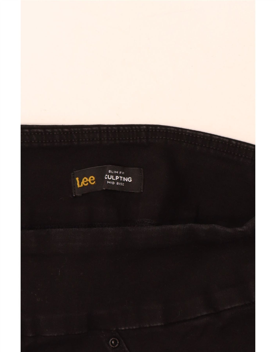 Lee Damen Sculpting Slim Fit Bermudashorts US 10 Large W30 Schwarze Baumwolle