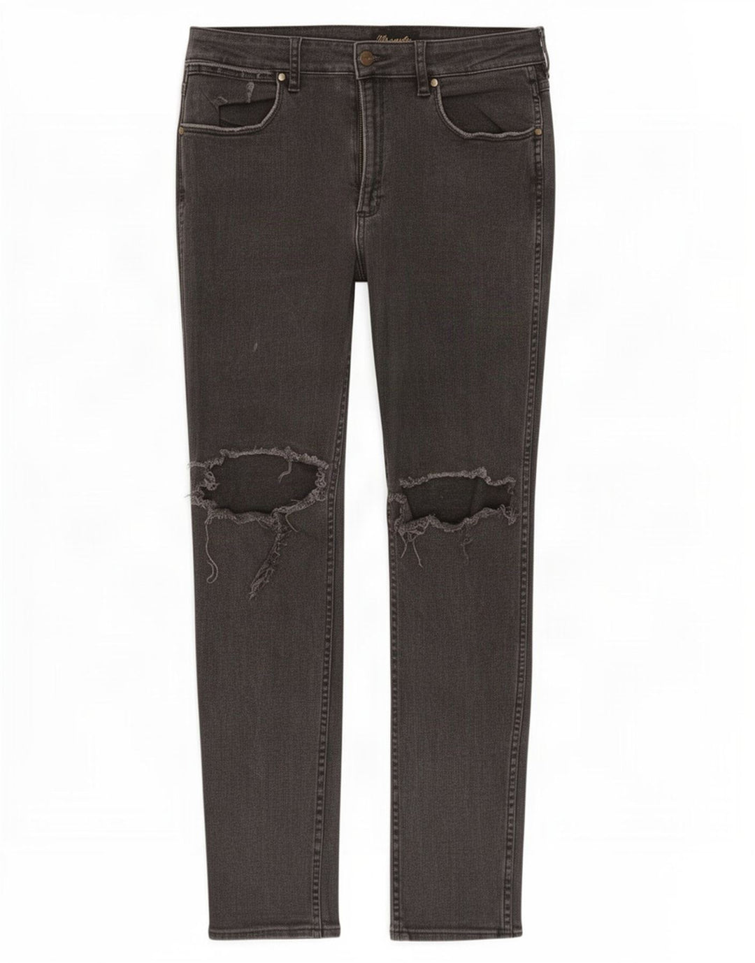 Wrangler Herren Distressed Slim Jeans W34 L29 Graue Baumwolle