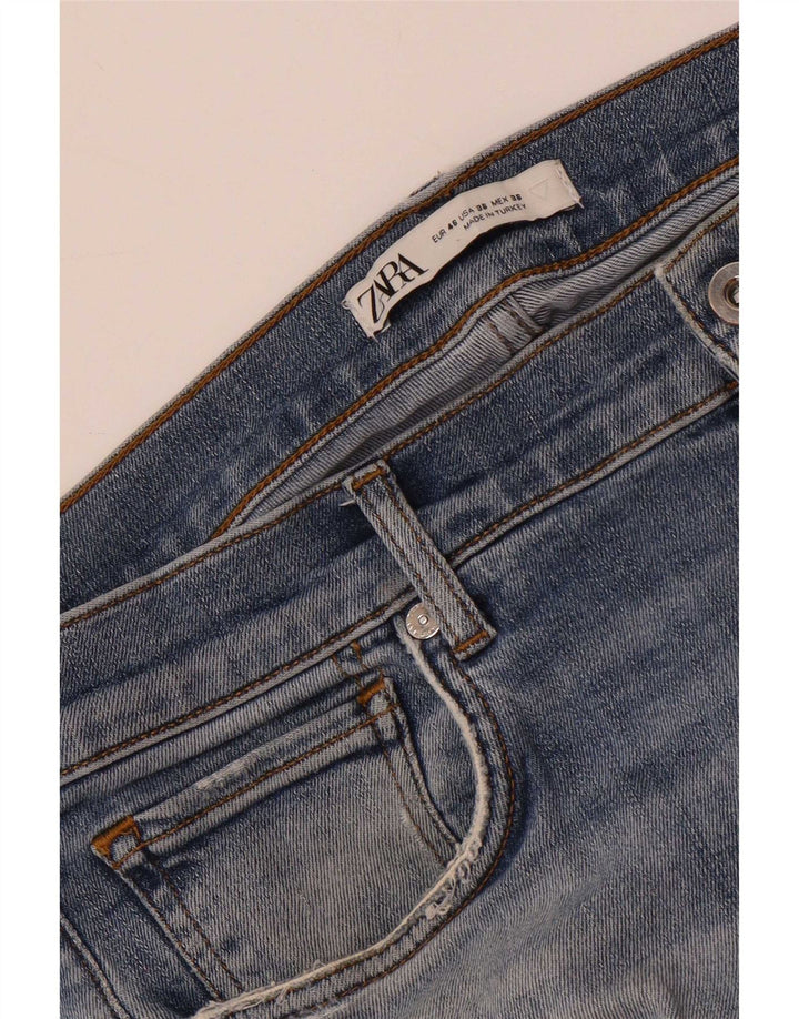 Zara Herren Distressed Slim Jeans EU 46 XL W36 L33 Blau