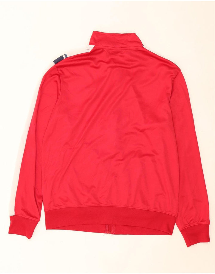 DIADORA Damen-Trainingsanzug-Oberteiljacke UK 16 Großes rotes Farbblock-Polyester