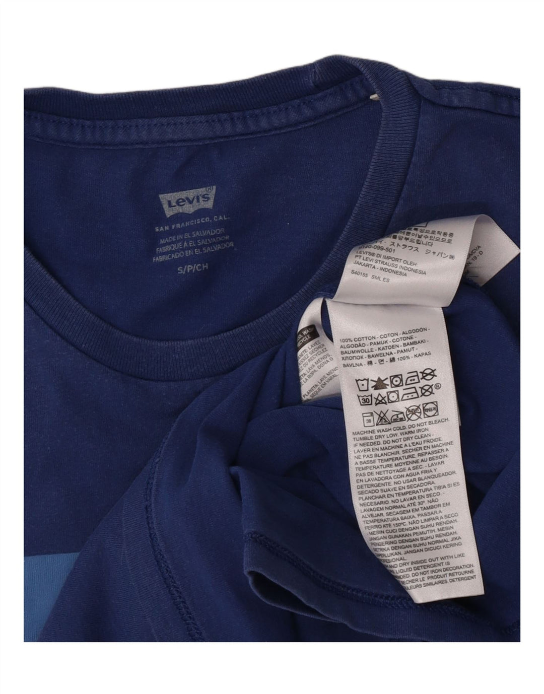 Levi's Herren-T-Shirt mit Grafik, Größe S, Blau, Baumwolle