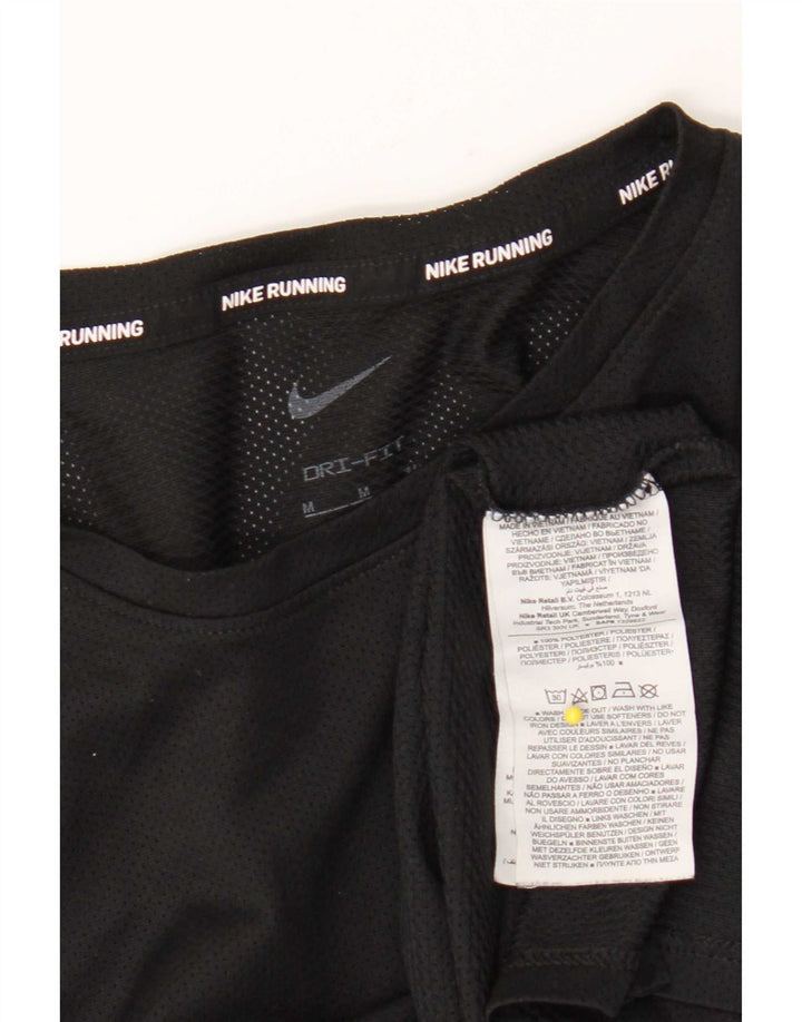 Nike Herren Dri Fit T-Shirt Top Medium Schwarz Polyester