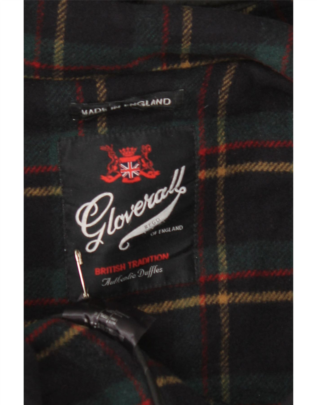 GLOVERALL Herren-Dufflecoat mit Kapuze, UK 46 3XL, marineblaue Wolle