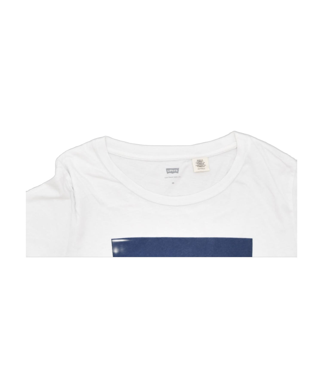 LEVI'S Womens Graphic T-Shirt Top UK 6 XS Off White Cotton | Vintage | Thrift | Second-Hand | Used Clothing | Messina Hembry 